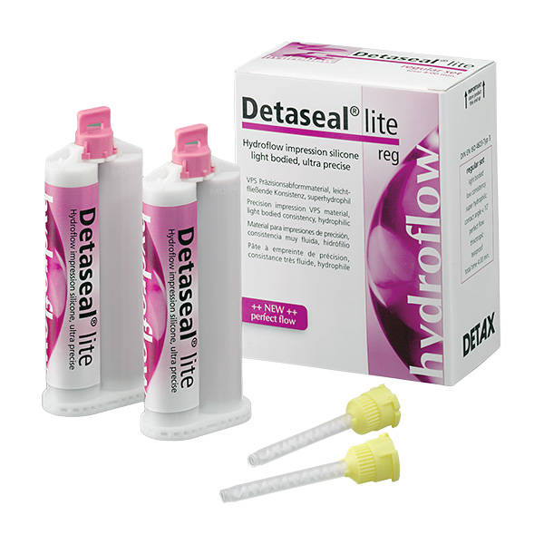 Detaseal hydroflow lite regular set, корригирующий материал, стандартная упаковка 2х50мл