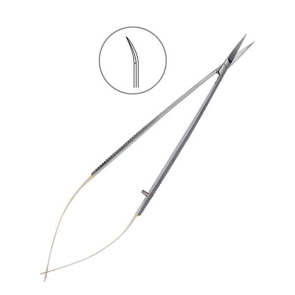 Ножницы хирургические изогнутые Castroviejo TC, 140 см